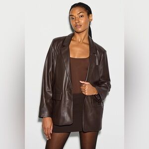 Fifteen Twenty Regan Faux Leather Blazer